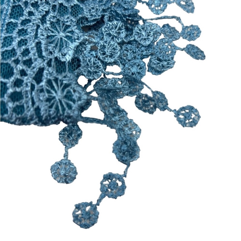 Embroidered Stole - Turquoise